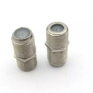 2 x F female connector F TYPE CONNECTORS Double Female Bulkhead Adapter With Mounting Nut for Fixing