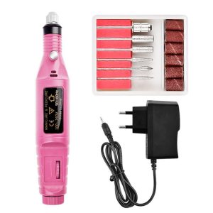 Professional Pen Shape Electric Manicure Pedicure Drill Machine - Pink
