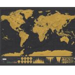 Large World Scratch Off Travel Map Poster