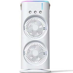 Rechargeable LED Fan With Spray Mist And Remote Control