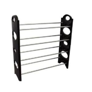 4 Layer Stackable Shoe Rack - Black