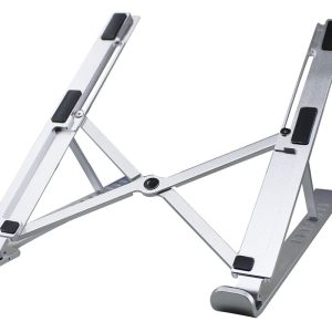 Portable Adjustable  Foldable Aluminium Laptop Desk Stand & Carry Pouch