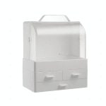 Portable Make Up Cosmetic Storage Box With Drawers And Lids