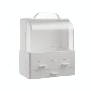 Portable Make Up Cosmetic Storage Box With Drawers And Lids