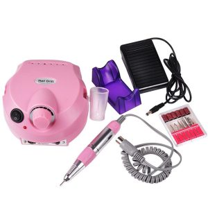 Professional Electric Manicure File Nail Drill Machine Kit Set - Pink