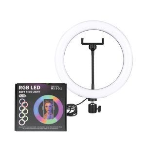 8" RGB LED Soft Ring Light & Tripod- MJ20