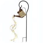 Outdoor Solar Iron Watering Can String Light Garden Light