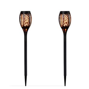 Solar Outdoor Garden Torch Flame Light - Pack of 2