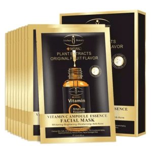 Vitamin C Ampoule Essence Facial Mask - Pack Of 10