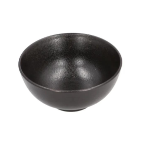 Black Round Stoneware Deep Dessert Bowl 13cm