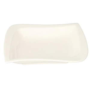 White Square Wavy Pasta Bowl
