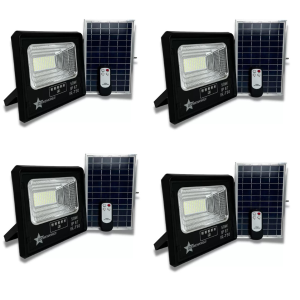 IK-50W IP67 Solar Rechargeable Flood Light Pack of 4