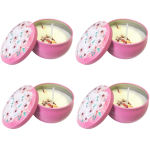 4 x Home Luxury Scented Candle with Dried Petals