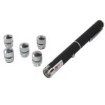 Portable 5 in 1 Green Laser Pointer Pen