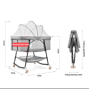 3In1 Bedside Baby Bassinet Sleeper Crib With Bed Nets