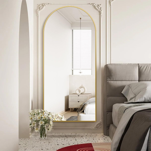 180cmx80cm Freestanding Mirror - Gold