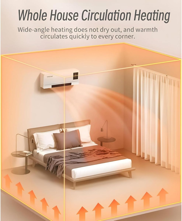 White Portable Wall Mounted Air Conditioner- Cooling and Heating