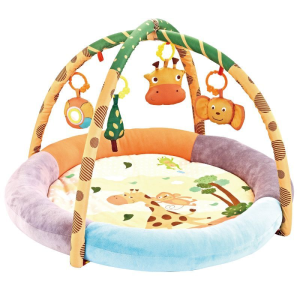 Baby Round Comfy Soft Activity Gym Toys Play Mat- Yellow