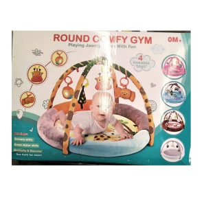Baby Round Comfy Soft Activity Gym Toys Play Mat- Yellow