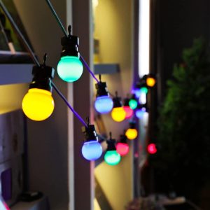 FA-603-2C LED Round 10 White Color Bulb String Light RGB 220V 5M