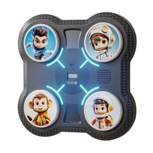 Intelligent Wall Mount Kids Boxing Machine with Music - Black