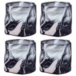 Twisted Whiskey Glasses 280ml Pack of 4 Charcoal Black