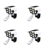 Solar Security Dummy Camera Light With Remote Pack of 4