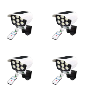 Solar Security Dummy Camera Light With Remote Pack of 4