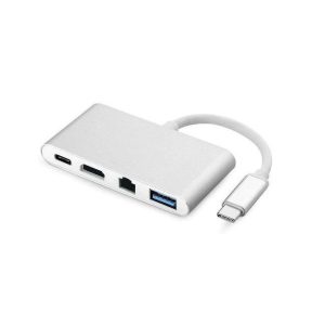 Type C To USB RJ45 HDMI And Type C F 4 in 1 Adapter SE-L72