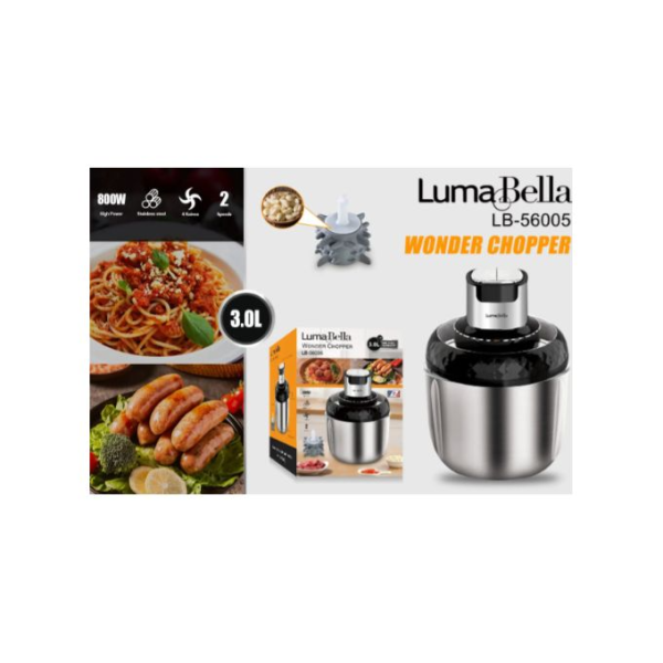 Luma Bella Wonder Chopper All Steel Body - 3.0 L 800W LB-56005