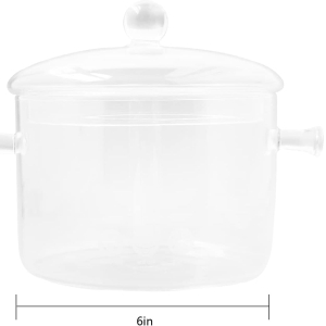 Transparent Multi-Purpose Glass Cooking Pot