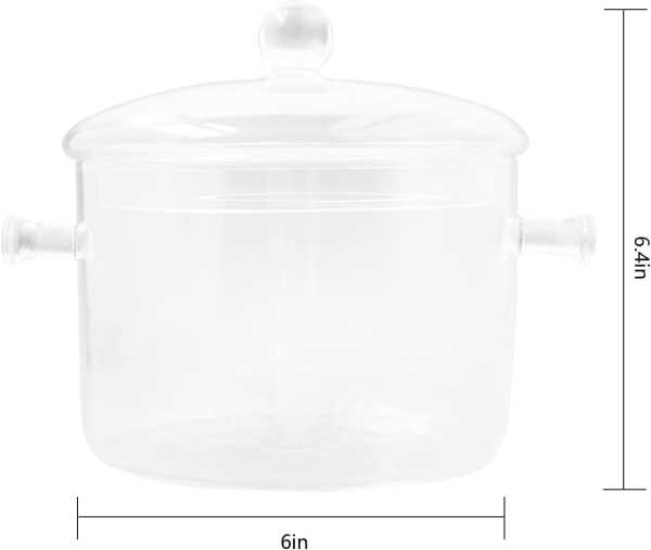 Transparent Multi-Purpose Glass Cooking Pot