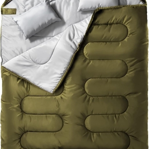 Double Sleeping Bag for Adults with Pillow