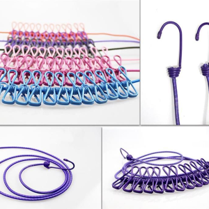 Camping Home Laundry Line Windproof Elastic Set of 2