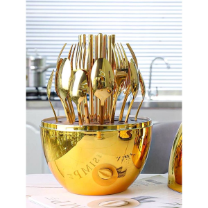 Cutlery Set with Egg Shaped Holder -24pcs