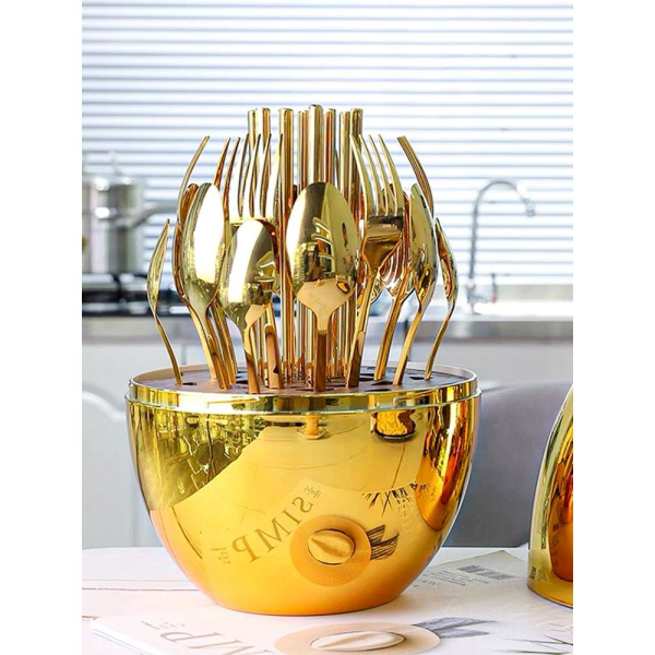 Cutlery Set with Egg Shaped Holder -24pcs