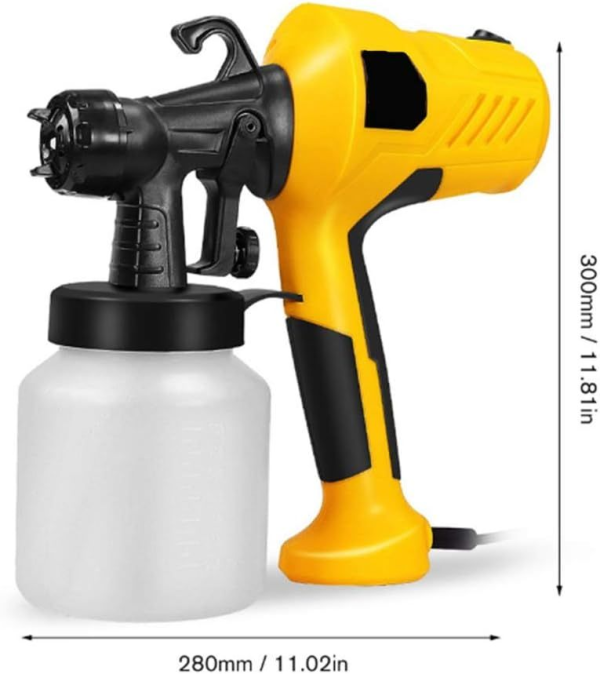 500W Flawless 800ML Electric Paint Sprayer Gun - Yellow