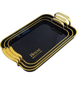 Melamine Serving Tray Set 3 Pieces Oval