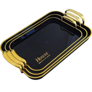 Melamine Serving Tray Set 3 Pieces Oval