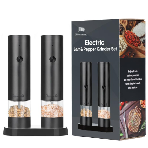 Pro Electric Salt & Pepper Grinder Set