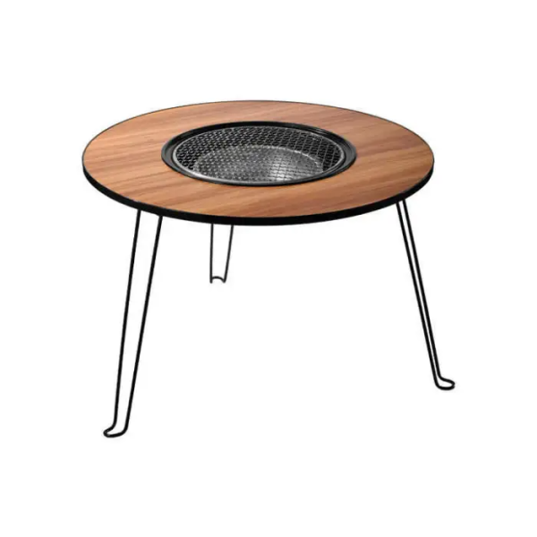 Outdoor Circular Convenient Folding Charcoal Barbecue Stove For Boiling Tea