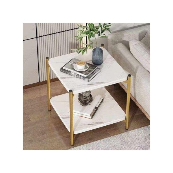 White Nordic Square Side Stool For Home/Office